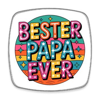 Meilleur papa de tous les temps - Magnet carré - blanc - Devant
