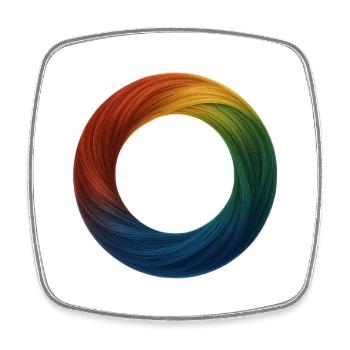 Rainbow Ring Brush Magic - Square fridge magnet - white - Front