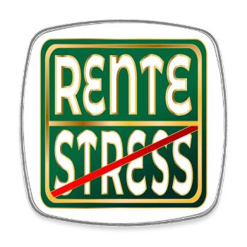 Farewell Stress Pension - Square fridge magnet - white - Front