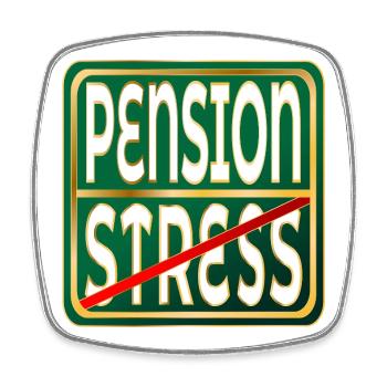 Work Pension Stress - Square fridge magnet - white - Front