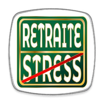 Retirement Stress Work - Square fridge magnet - white - Front