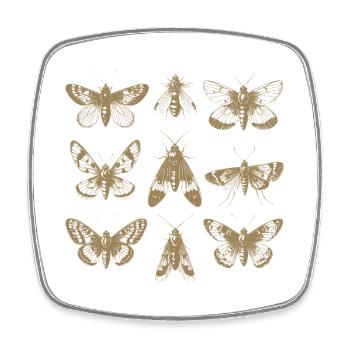 Illustration de la collection de papillons de nuit vintage - Magnet carré - blanc - Devant