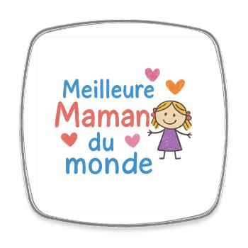 Beste Mutter der Welt - Viereckiger Kühlschrankmagnet - Weiß - Vorne