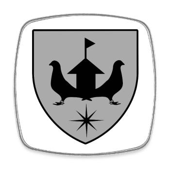 Tauben - Viereckiger Kühlschrankmagnet - Weiß - Vorne