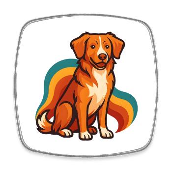 Nova Scotia Ente Tolling Retriever Hund Bunt - Viereckiger Kühlschrankmagnet - Weiß - Vorne