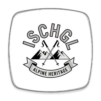 Ischgl - Création de souvenirs - Magnet carré - blanc - Devant