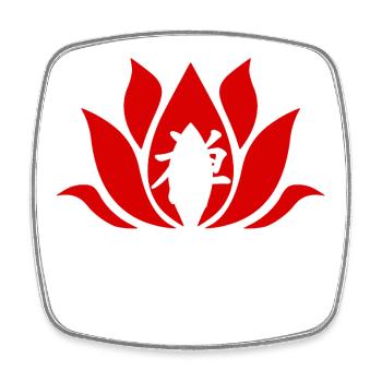 Le mot zen en chinois (blanc) - Magnet carré - blanc - Devant