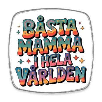 Beste Mama der Welt - Viereckiger Kühlschrankmagnet - Weiß - Vorne