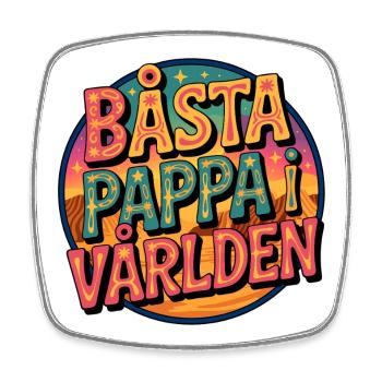 Best Dad World - Square fridge magnet - white - Front