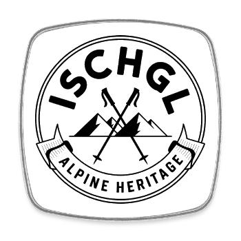 Ischgl - Création de souvenirs - Magnet carré - blanc - Devant