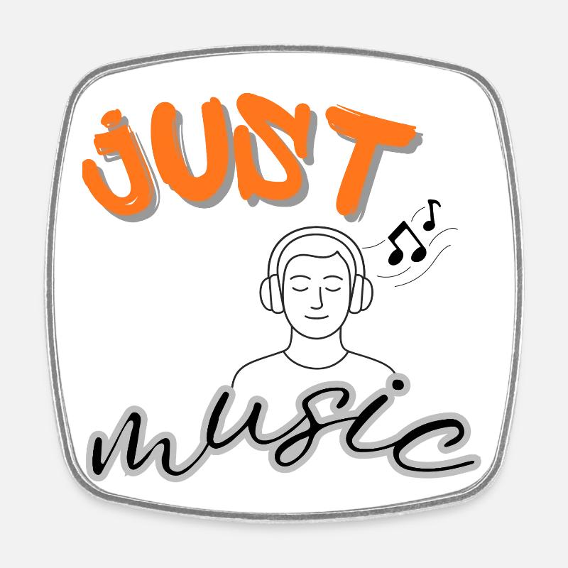 Just Music Neon - Square fridge magnet - white