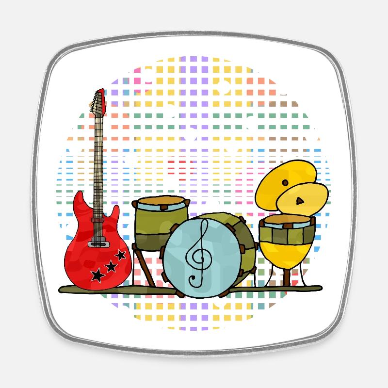 Musical instruments - Square fridge magnet - white