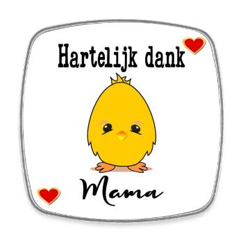 Merci beaucoup maman - Magnet carré - blanc - Devant