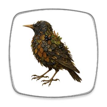 Star illustration in nature design (Wild Line) - Square fridge magnet - white - Front