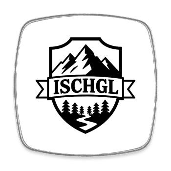 Ischgl - Création de souvenirs - Magnet carré - blanc - Devant