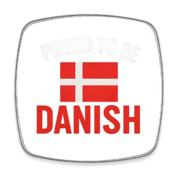 Fier de l’art du drapeau danois - Magnet carré - blanc - Devant