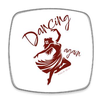 💃Dancing Again Inspired by Psalm 30:11 - Square fridge magnet - white - Front