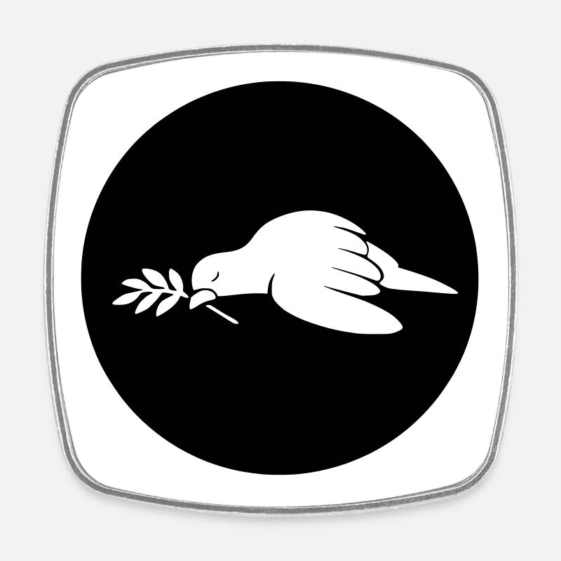 Colombe de la Paix - Magnet carré - blanc