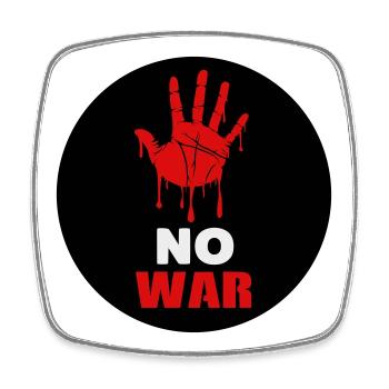 No War - Magnet carré - blanc - Devant