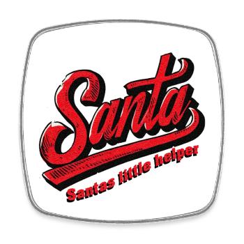 Santas little helper - Viereckiger Kühlschrankmagnet - Weiß - Vorne