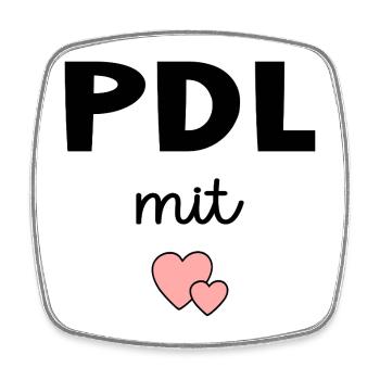 PDL Nursing Service Management with Heart - Square fridge magnet - white - Front