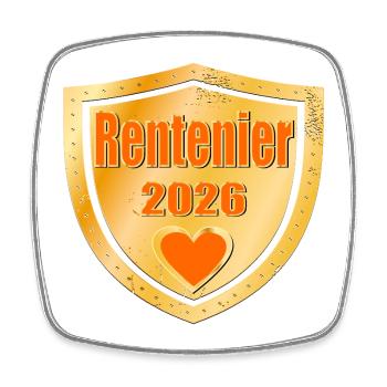 Rentier 2026 - Magnet carré - blanc - Devant