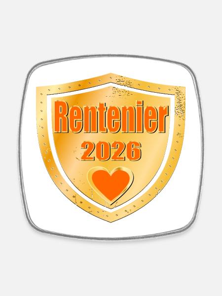 Rentier 2026 - Viereckiger Kühlschrankmagnet - Weiß