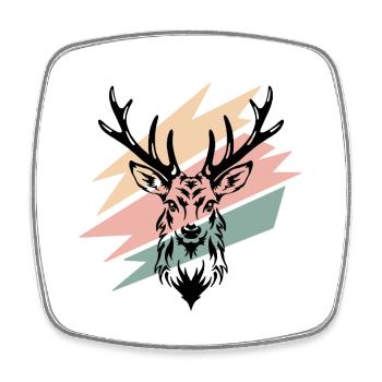 Deer - Square fridge magnet - white - Front