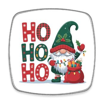 HoHoHo Gnome Christmas - Square fridge magnet - white - Front