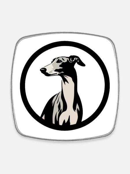 Galgo Logo No3 - Square fridge magnet - white