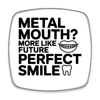 Zukunft Perfect Smile Brace Life - Viereckiger Kühlschrankmagnet - Weiß - Vorne