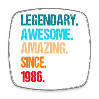 40th birthday 1986 - Square fridge magnet - white - Front