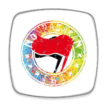 Non Pasaran 161 - Magnet carré - blanc - Devant