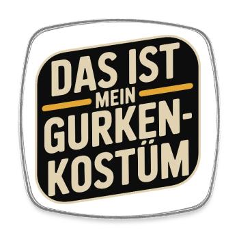 Gurke Das Ist Mein Gurken Kostüm Fasching Karneval - Viereckiger Kühlschrankmagnet - Weiß - Vorne