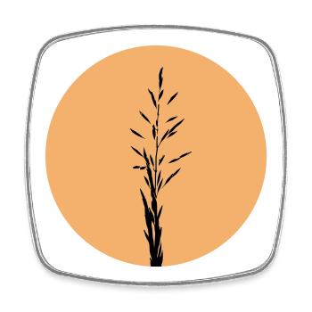  Silhouette in Sunset Circle - Square fridge magnet - white - Front