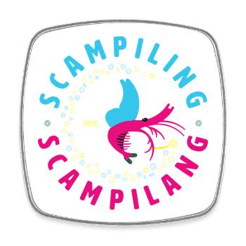 scampiling - Square fridge magnet - white - Front