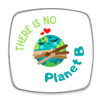 Il n’y a pas de planète B – des graphiques écologiques avec la Terre - Magnet carré - blanc - Devant