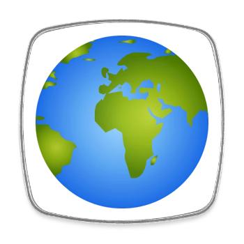 Blue Earth – Stylish Globe Illustration - Square fridge magnet - white - Front
