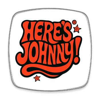 Hier ist Johnny - Cinema - The Shining - Viereckiger Kühlschrankmagnet - Weiß - Vorne