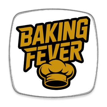 Baking Fever: Chef Hat Graphic - Viereckiger Kühlschrankmagnet - Weiß - Vorne