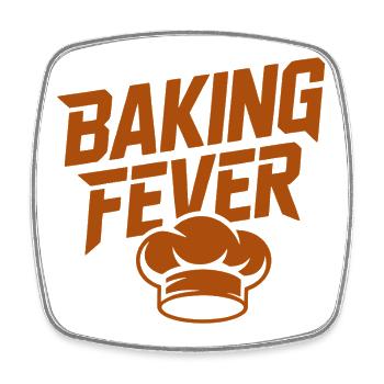 Baking Fever Tee - Viereckiger Kühlschrankmagnet - Weiß - Vorne