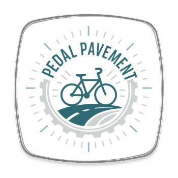 Pedal Pavement - Viereckiger Kühlschrankmagnet - Weiß - Vorne