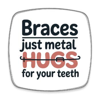 Future Perfect Smile Orthodontic Life  - Square fridge magnet - white - Front