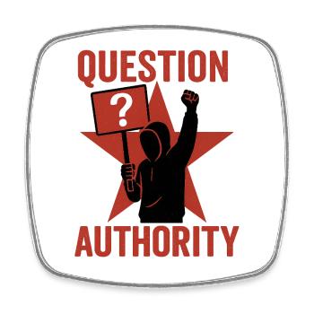 Question Power - Square fridge magnet - white - Front