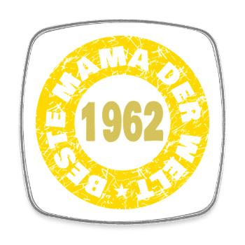 1962 - Square fridge magnet - white - Front