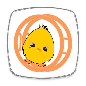 Children's Gymnastics Chick Rhönrad Gymnastics - Square fridge magnet - white - Front