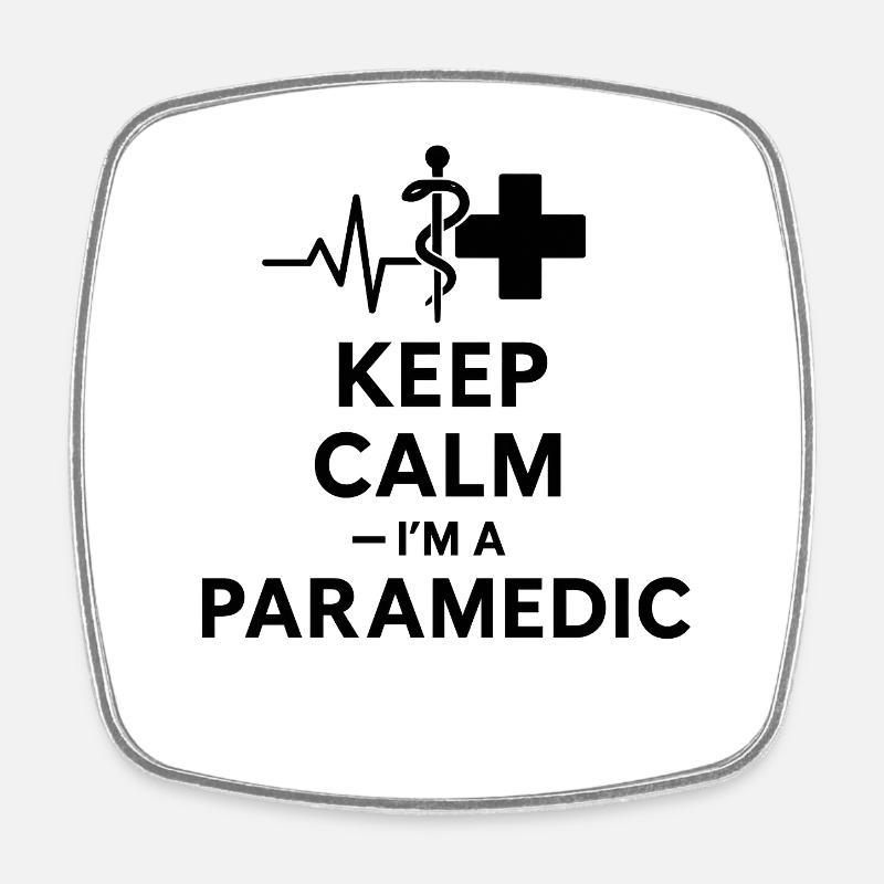 Keep Calm Paramedic - Square fridge magnet - white