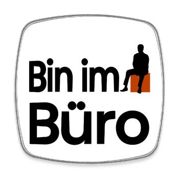 Bureau - Magnet carré - blanc - Devant