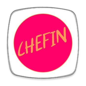 Chefin Karriere - Square fridge magnet - white - Front