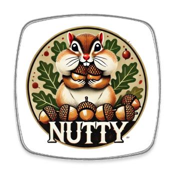 Nussiger Chipmunk Harvest Charm - Viereckiger Kühlschrankmagnet - Weiß - Vorne